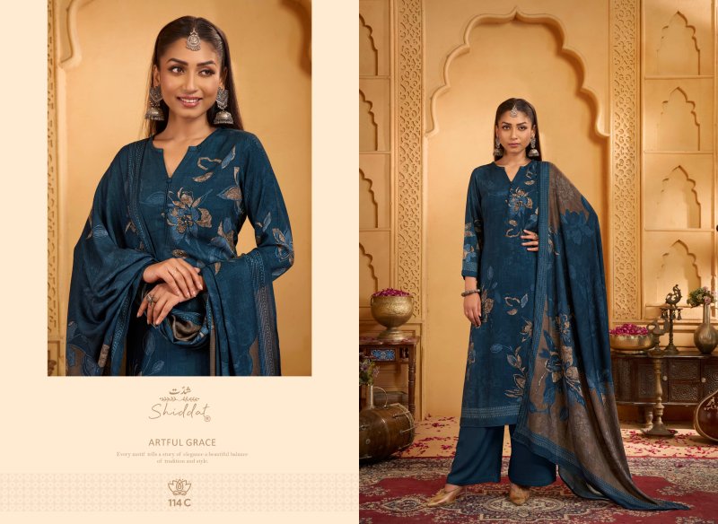 Calista 114 By Shiddat Viscose Pashmina Dress Material 